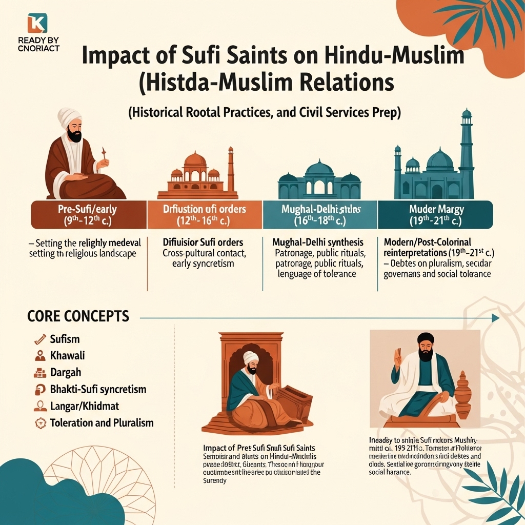 impact of Sufi saints on Hindu Muslim relations - Study Strategy
