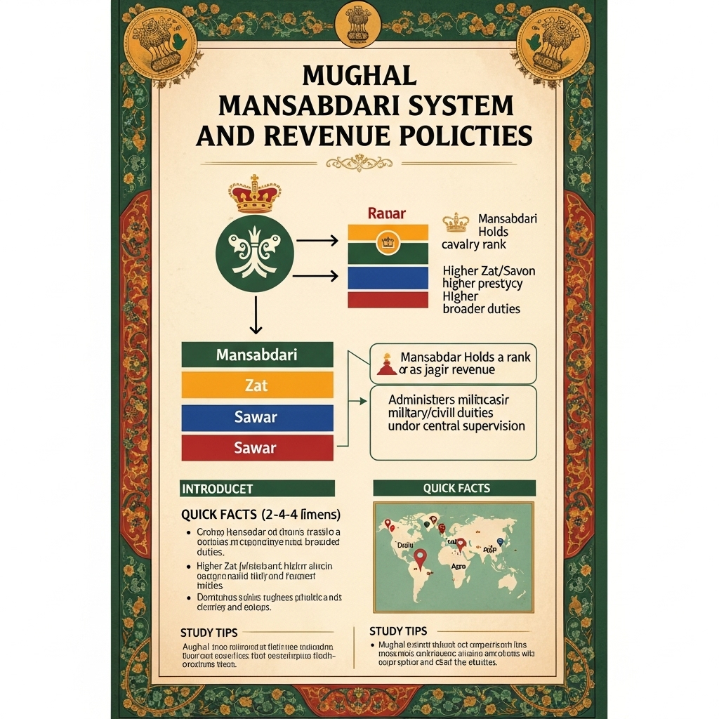 Mughal Mansabdari system and revenue policies - Study Strategy