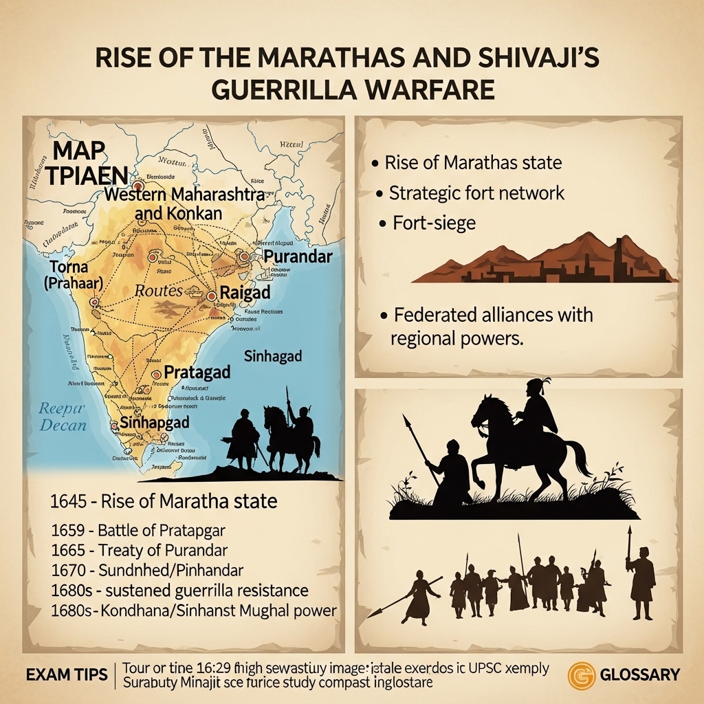 rise of Marathas and Shivaji’s guerrilla warfare - Study Strategy