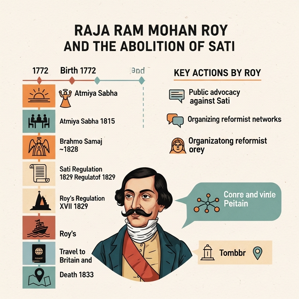role of Raja Ram Mohan Roy in abolition of Sati - Study Strategy
