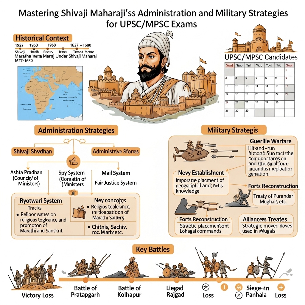 Shivaji Maharaj administration and military strategies - Success Tips