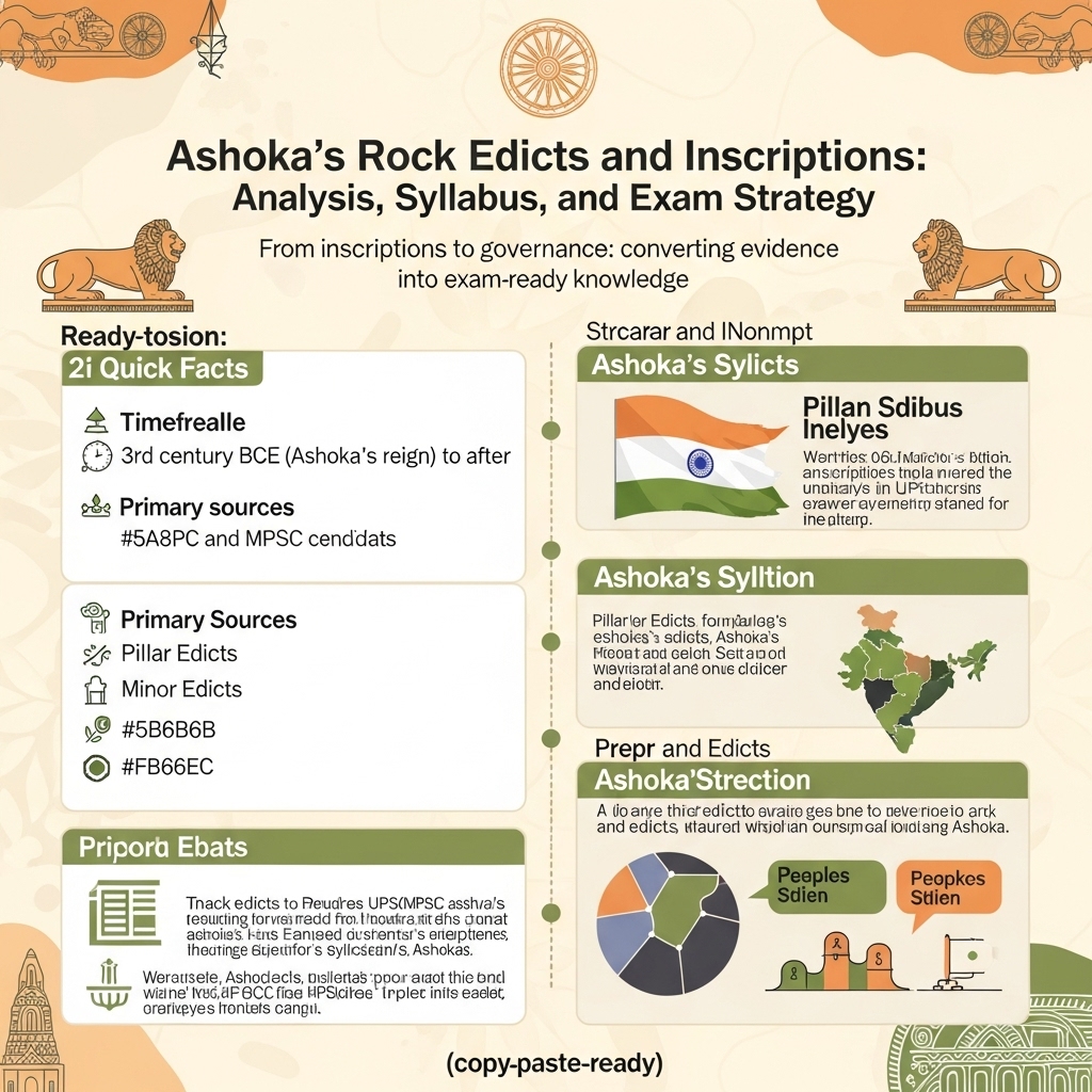 Ashoka's rock edicts and inscriptions analysis - Success Tips