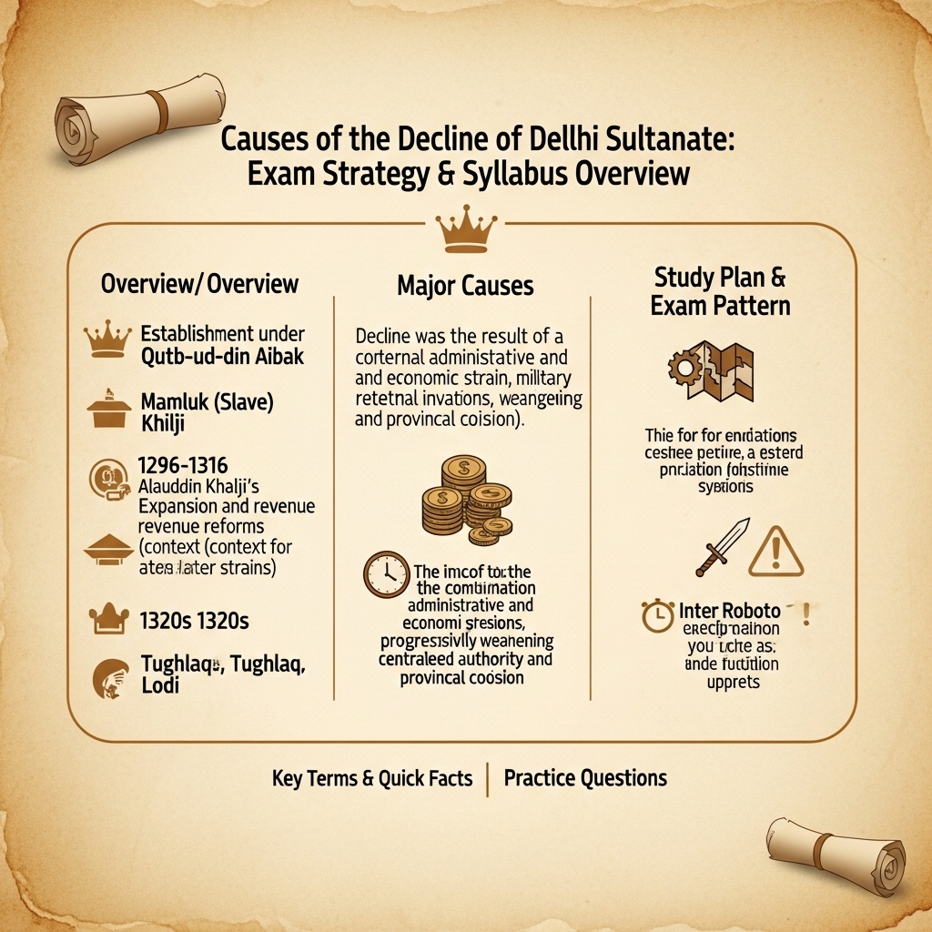 causes of decline of Delhi Sultanate - Success Tips